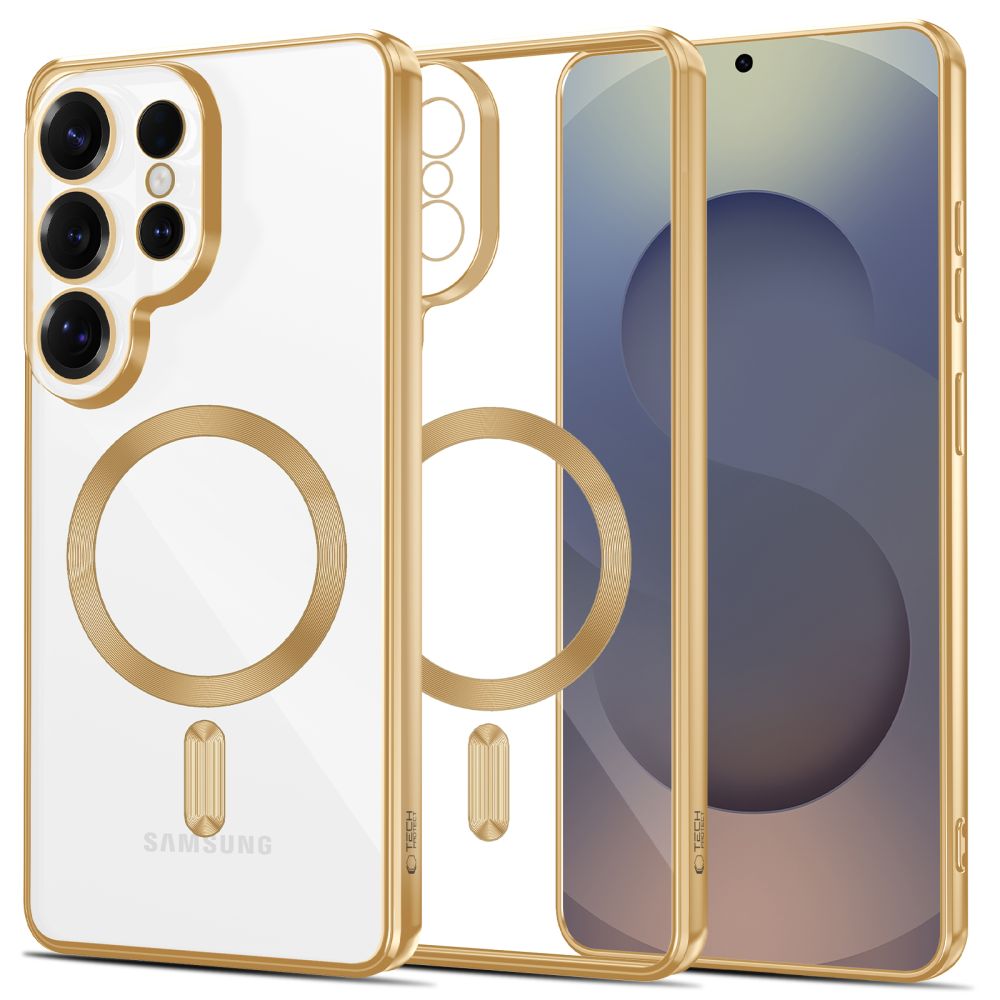 Tech-Protect MagFlex Maciņš for Samsung Galaxy S26 Ultra - caurspīdīgs zelta