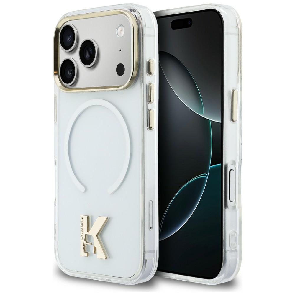 Karl Lagerfeld IML K Head Logo MagSafe Maciņš for iPhone 17 Pro - Clear
