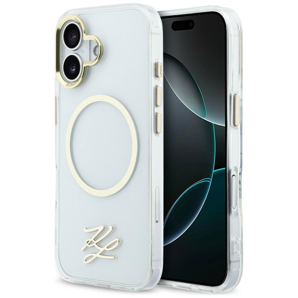 Karl Lagerfeld IML KL Script Logo MagSafe Maciņš for iPhone 17 - caurspīdīgs