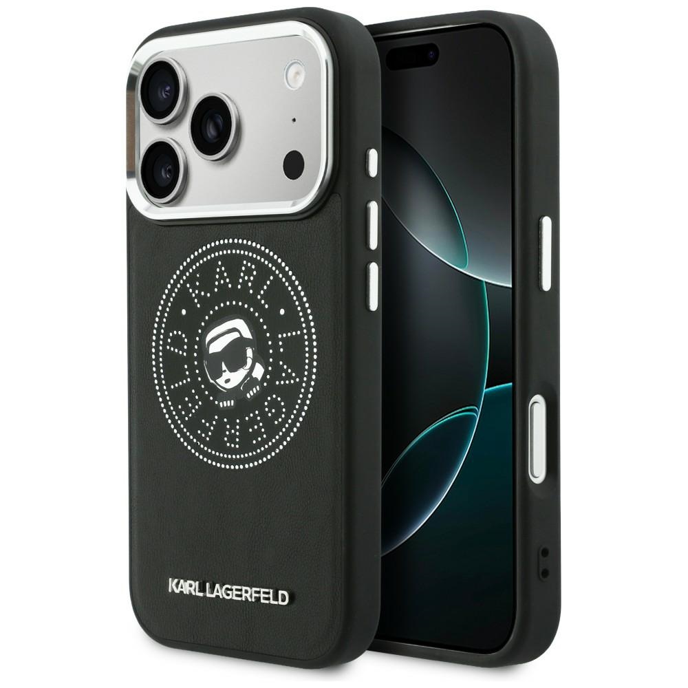 Karl Lagerfeld Point & Karl Sketch MagSafe Maciņš for iPhone 17 Pro - melns
