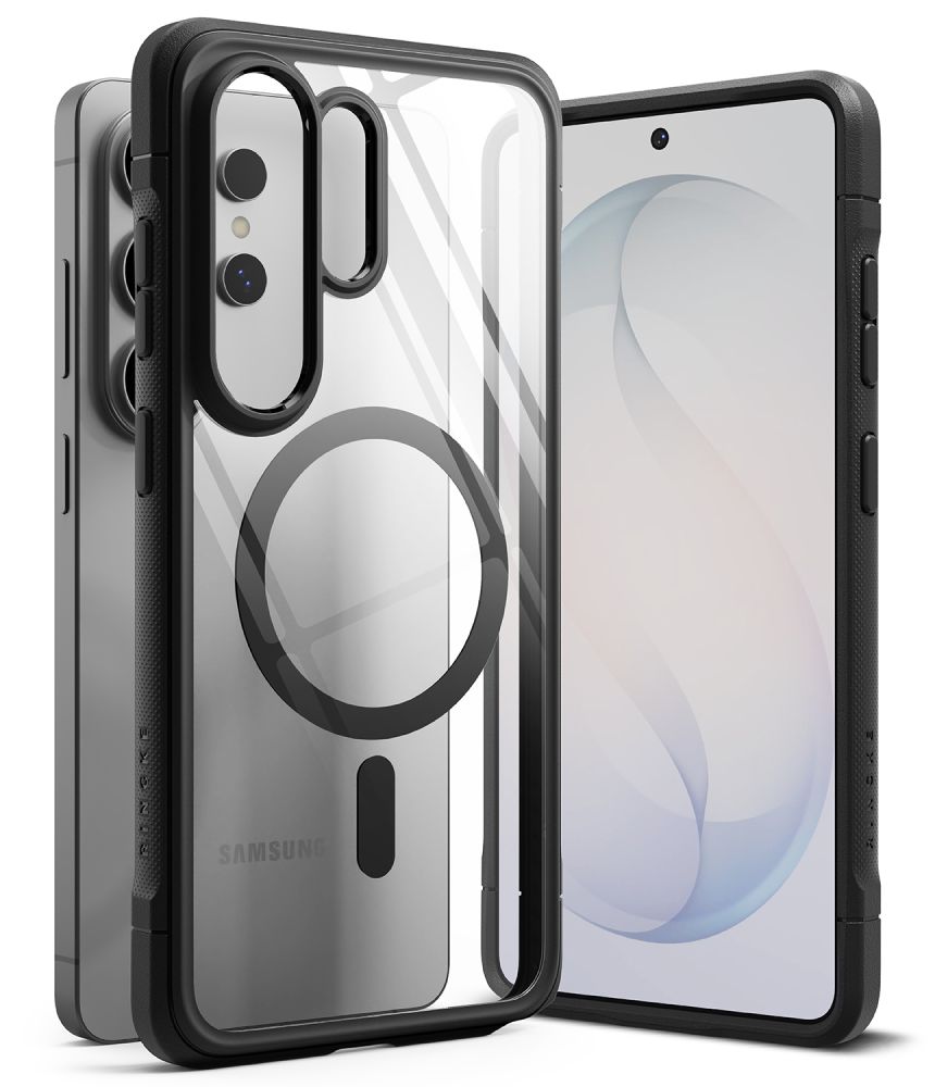 Ringke Fusion Bold Magnetic MagSafe Maciņš for Samsung Galaxy S26 Ultra - Clear melns