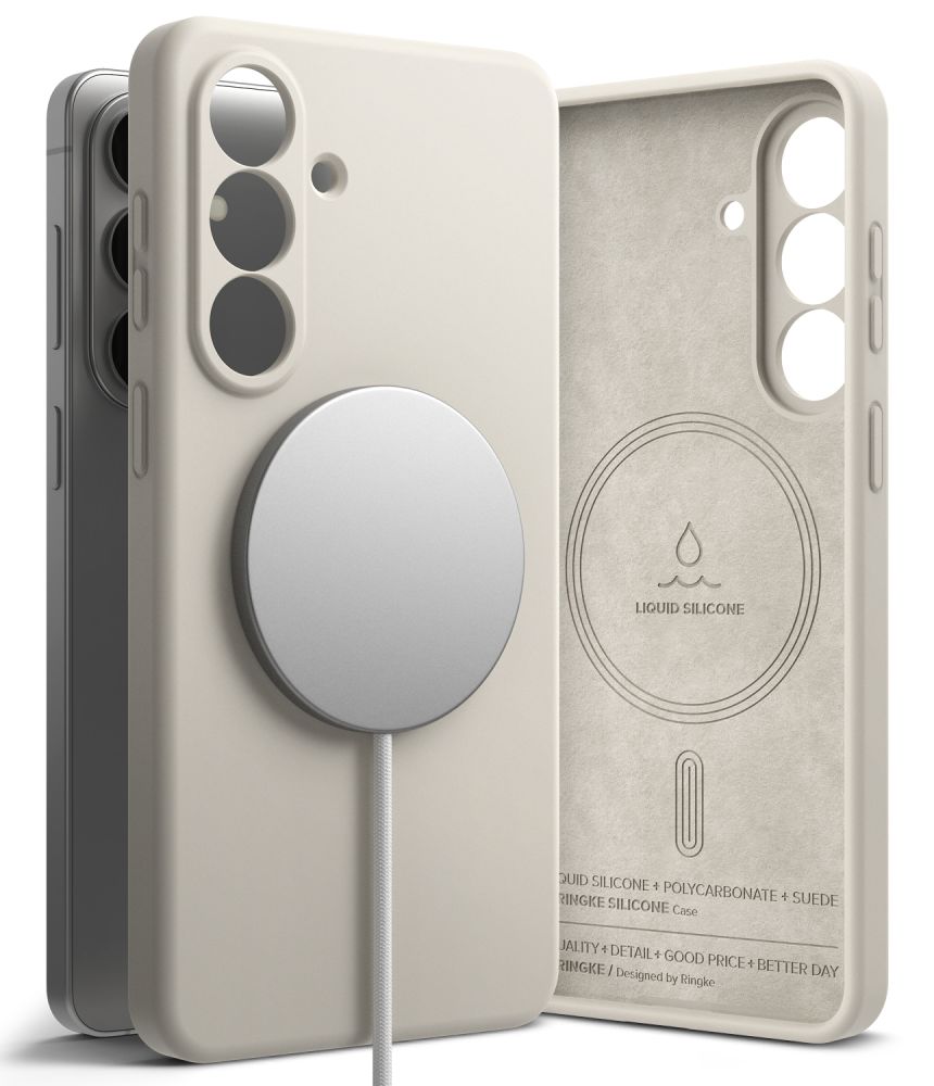 Ringke Silikona MagSafe Maciņš for Samsung Galaxy S26+ - bēšs