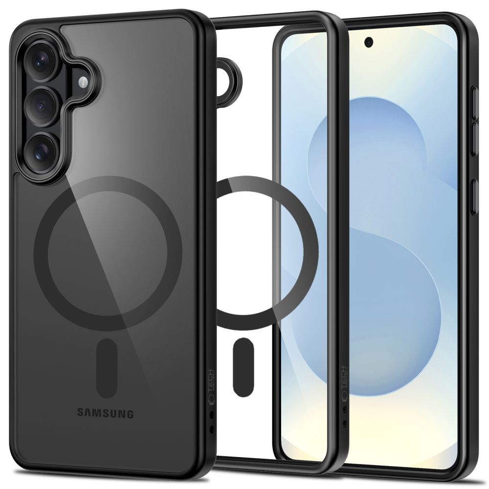 Tech-Protect Magmat MagSafe Maciņš for Samsung Galaxy S26 - caurspīdīgs melns