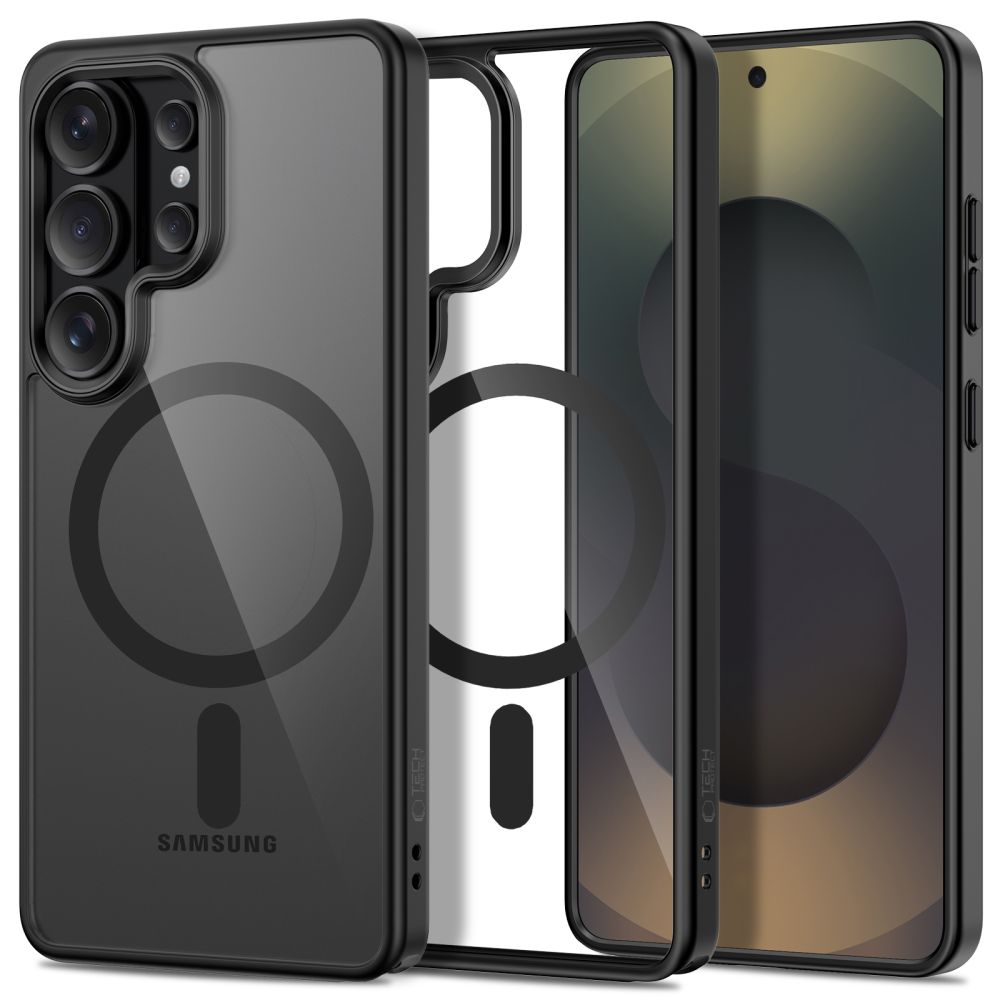 Tech-Protect Magmat MagSafe Maciņš for Samsung Galaxy S26 Ultra - caurspīdīgs melns