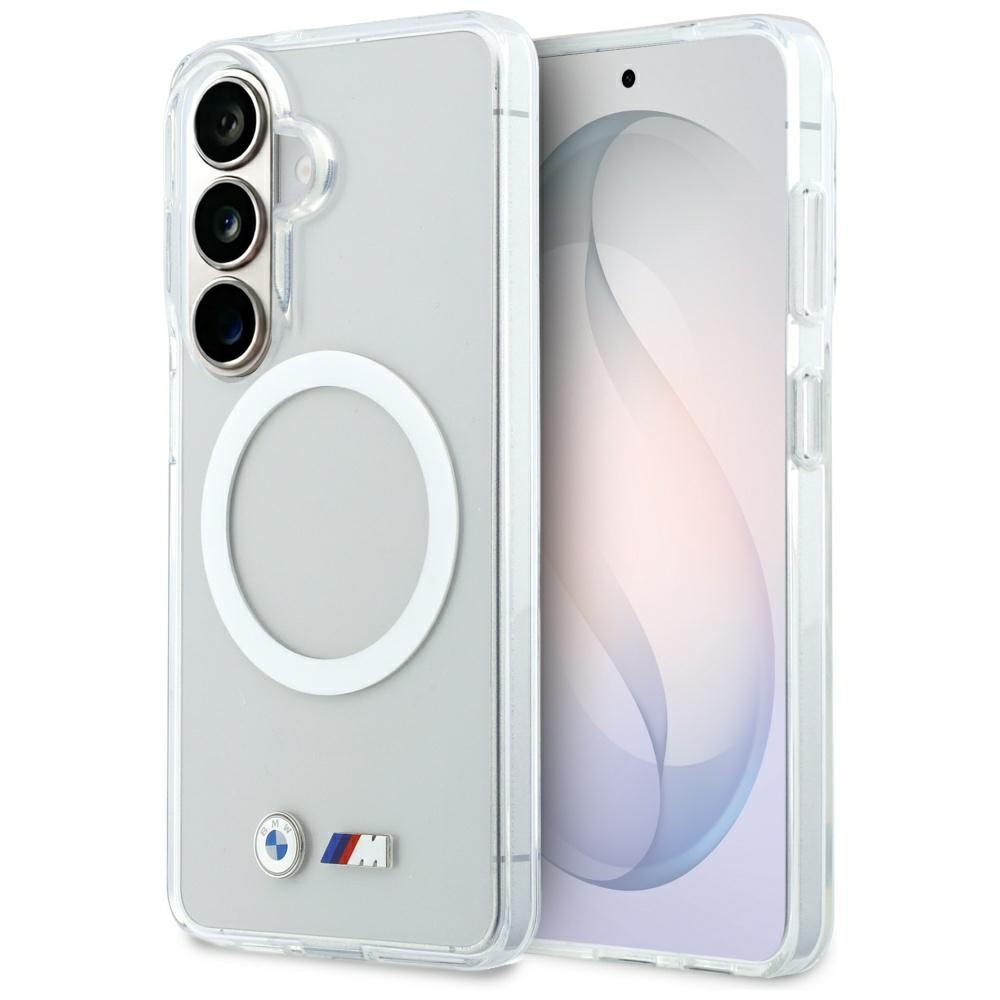 BMW IML Shockproof Metal Logo MagSafe Maciņš for Samsung Galaxy S26 - caurspīdīgs
