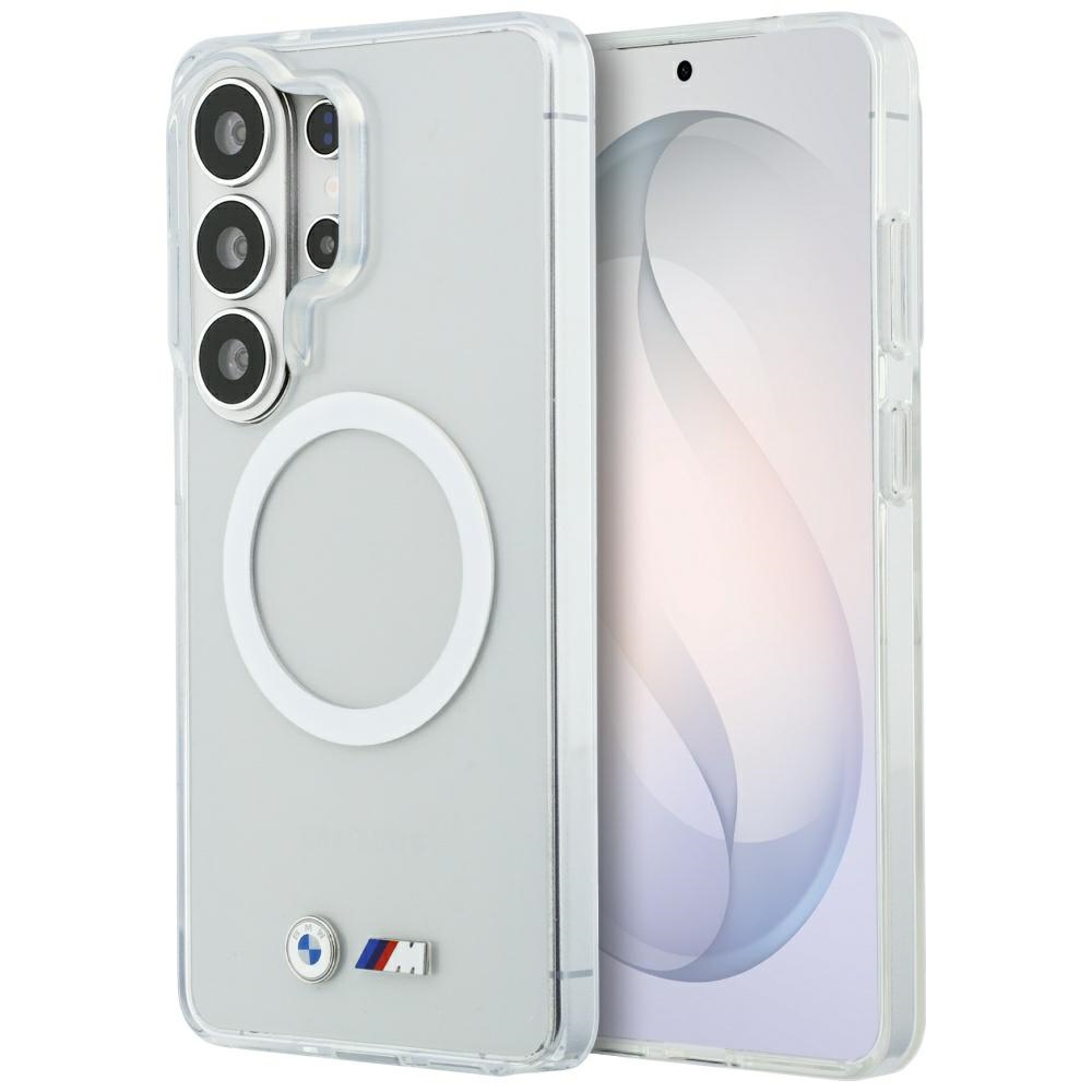 BMW IML Shockproof Metal Logo MagSafe Maciņš for Samsung Galaxy S26 Ultra - caurspīdīgs