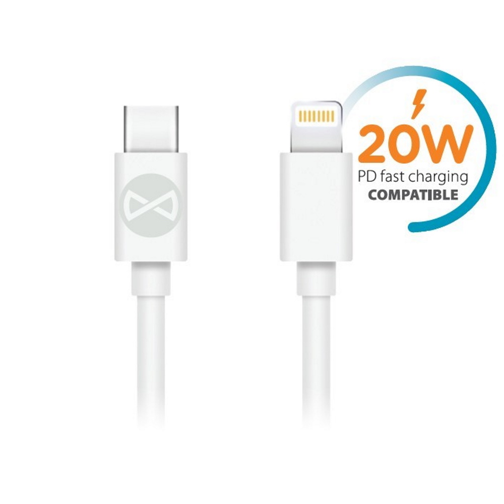 Uz visiem laikiem USB-C - Lightning kabelis 1,0 m 20W balts