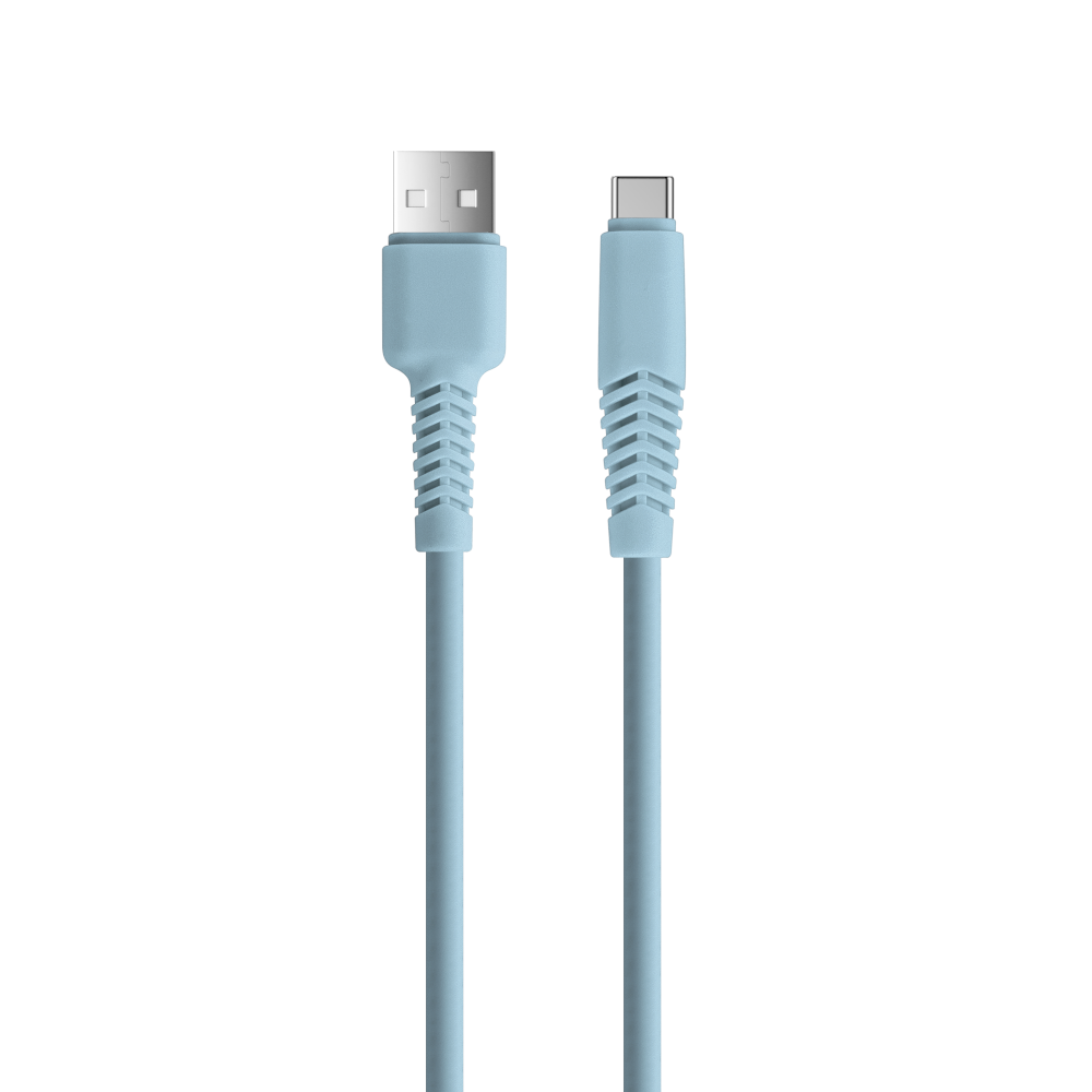 Komplektēšanas kabelis USB - USB-C 1,5 m 2,1A KSA-C-1.523 zils