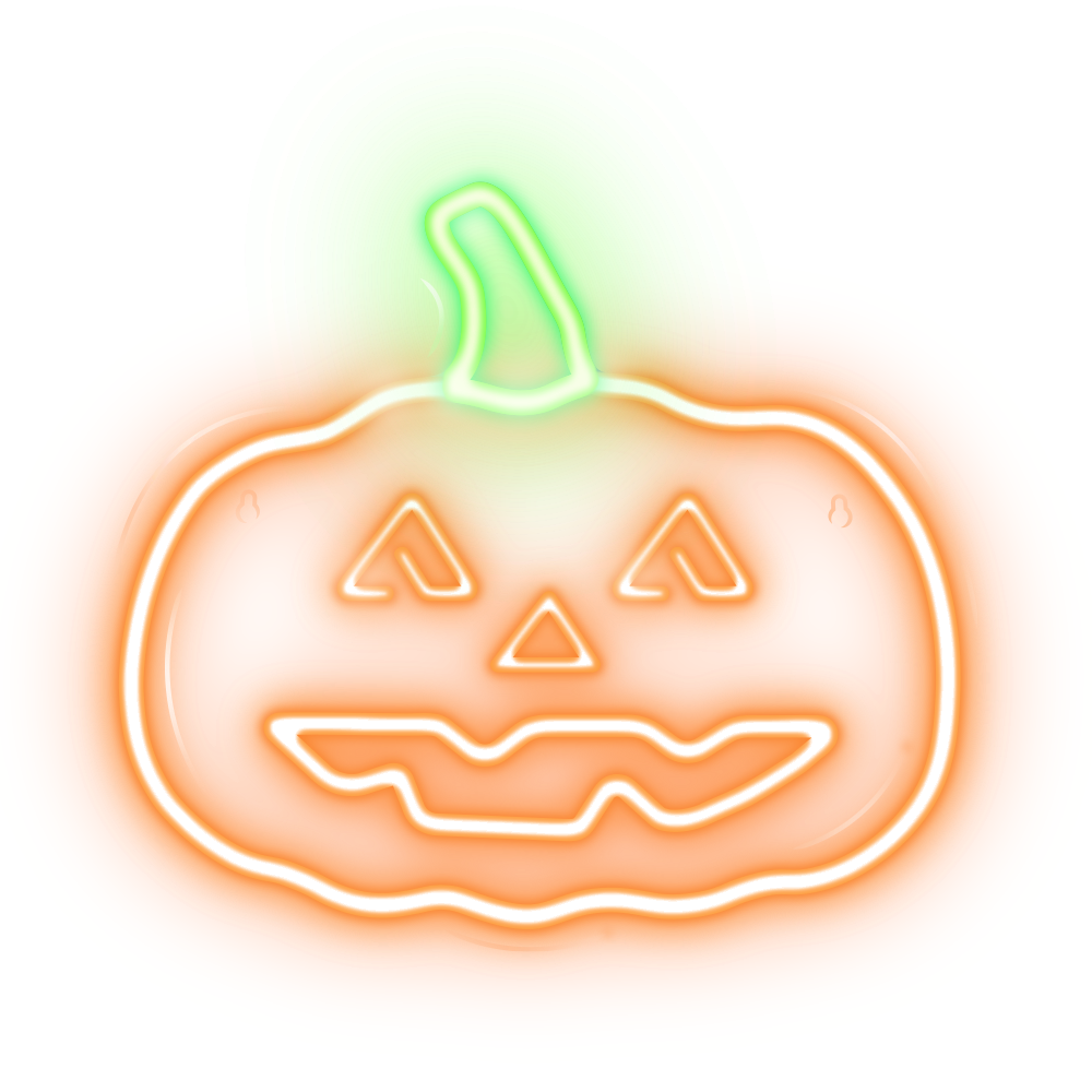 Neon PLEXI LED PUMPKIN WITH STEM oranžs zaļš NNE13 Neolia