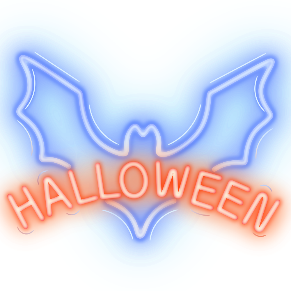 Neon PLEXI LED HALLOWEEN zils sarkans NNE17 Neolia