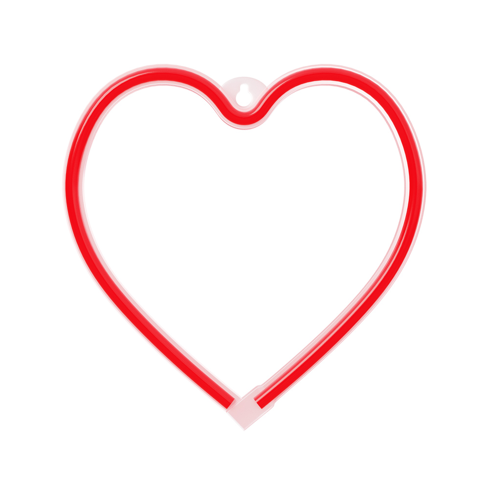 Neon LED Light HEART sarkans Bat + USB FLNE07 Forever Light