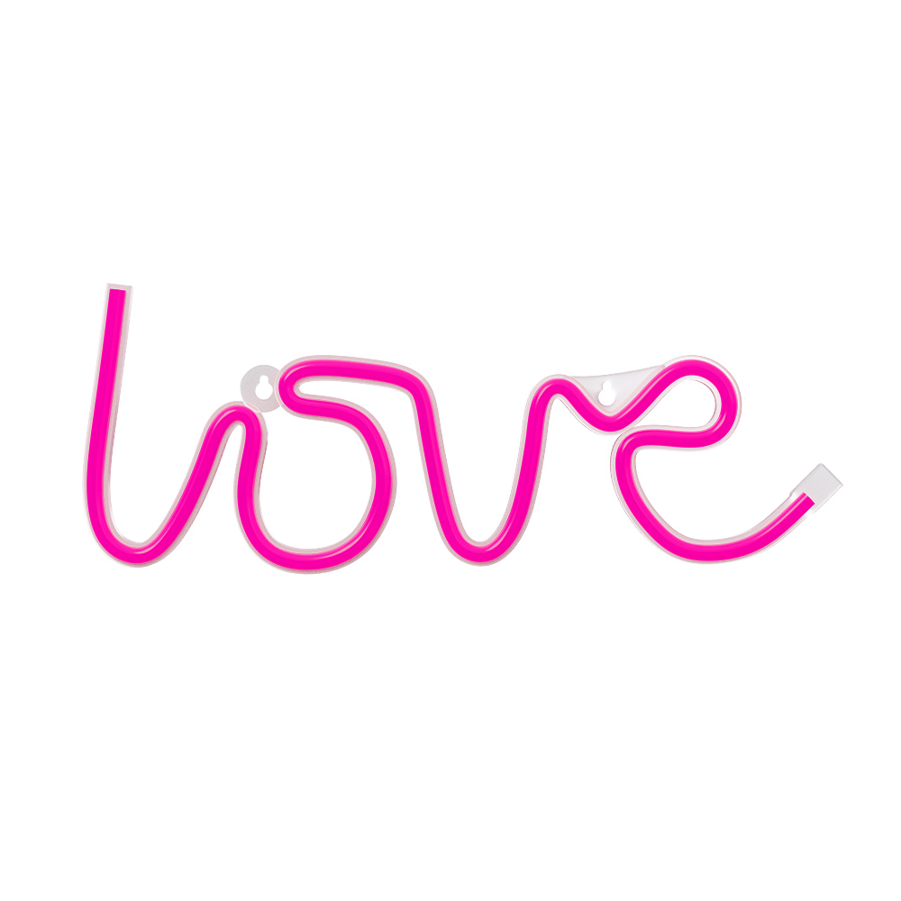 Neon LED Light LOVE rozā Bat + USB FLNE05 Forever Light