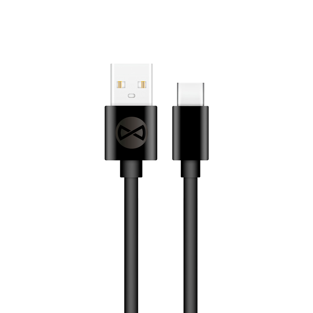 Uz visiem laikiem kabelis USB - USB-C 1,0 m 3A melns
