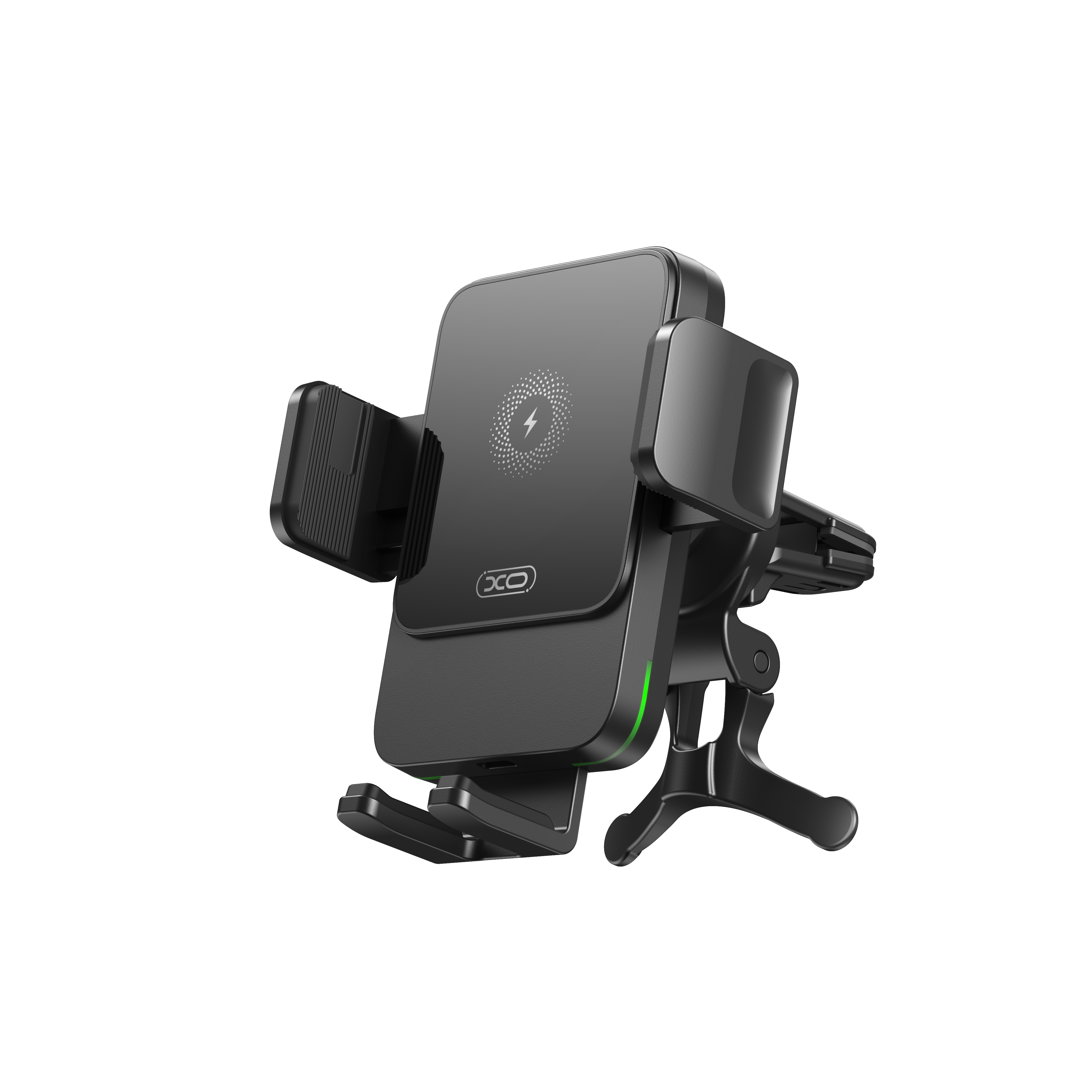 XO turētājs automašīnai WX041 ar bezvadu induktīvo lādētāju 15W melns gaisa ventilācijas caurums