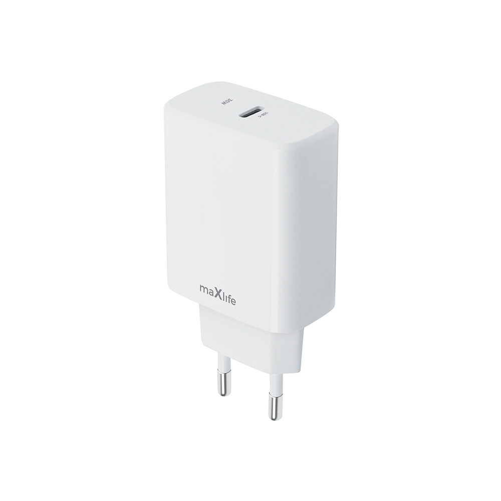 Maxlife MXTC-10-30C PD QC lādētājs 1x USB-C 30W balts