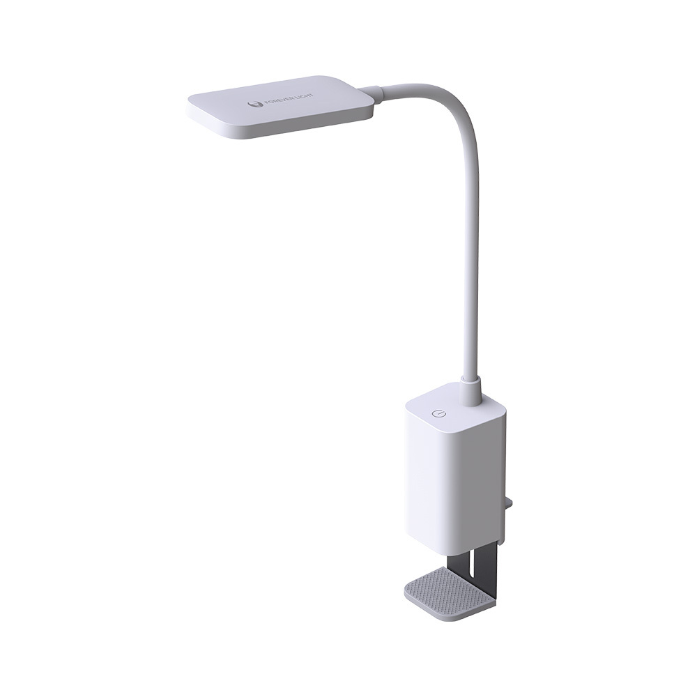Desk LED Lampa 6W with clip PURE FLB-10 KIRSTEN balts Forever Light