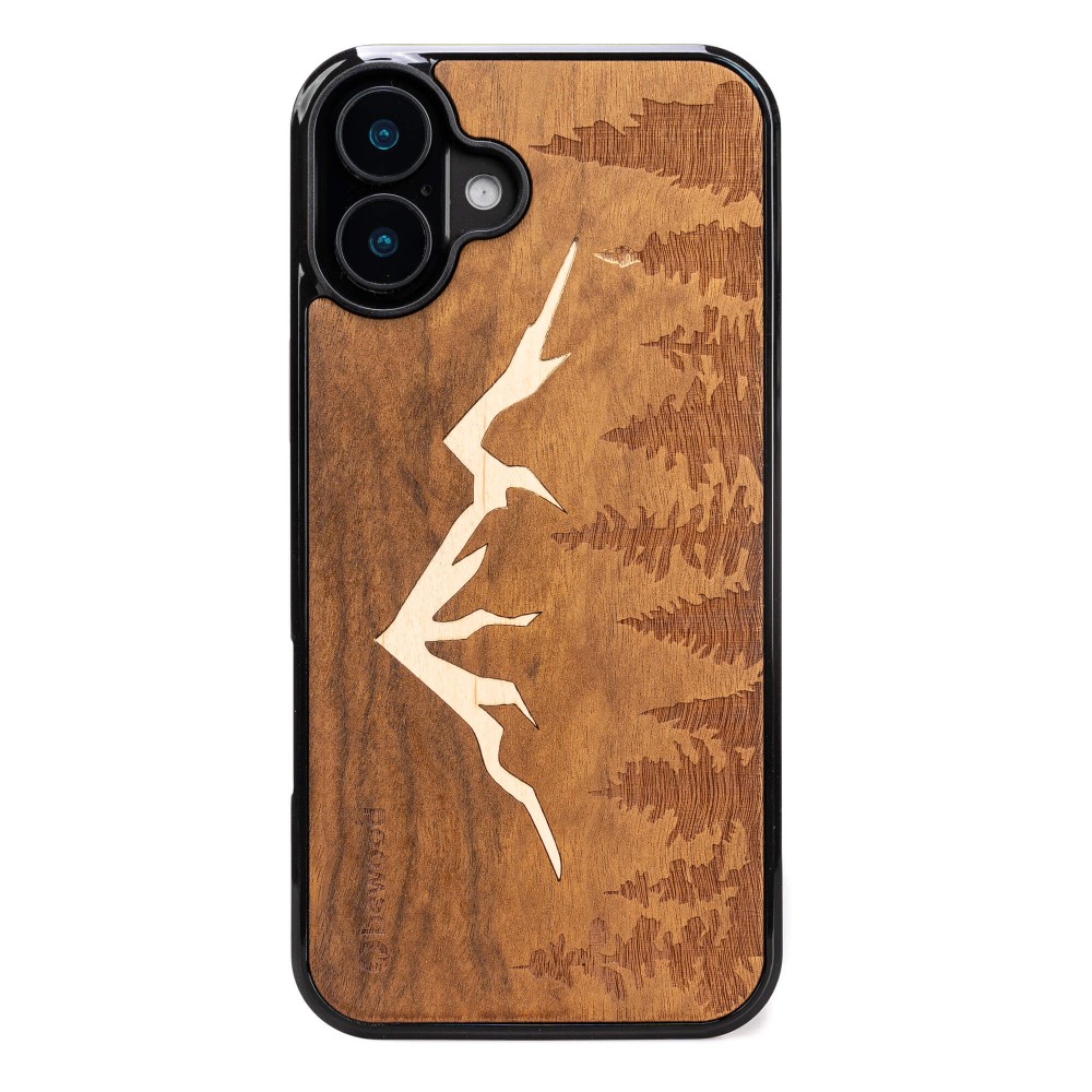 Bewood maciņš for iPhone 16 Plus 6,7" Mountains Imbuia