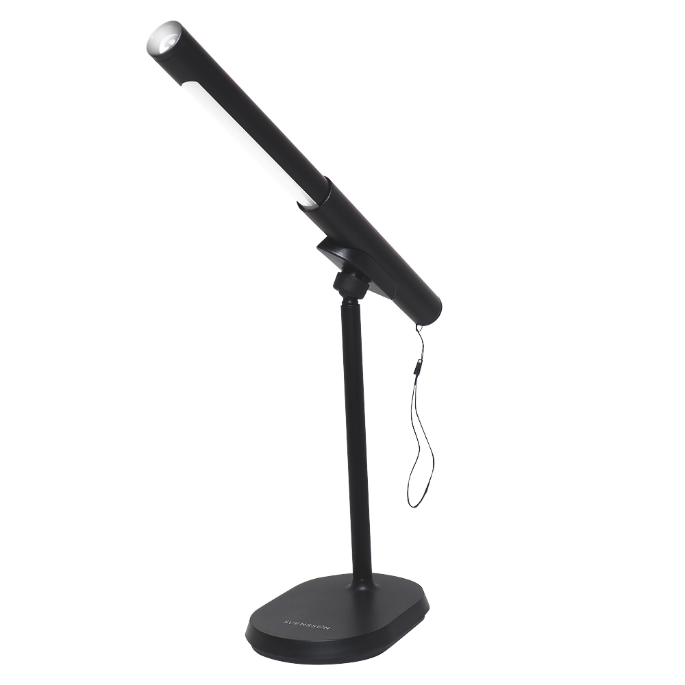 Svensson Desk lampa/flashlight 2in1 AMSTERDAM magnetic-detatchable 8W melns