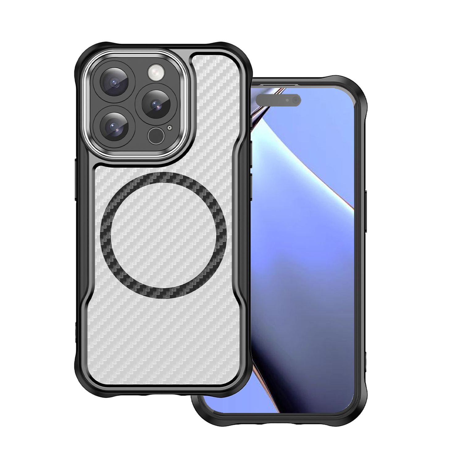 Defender Carbon Mag maciņš for iPhone 16 Pro 6,3" melns