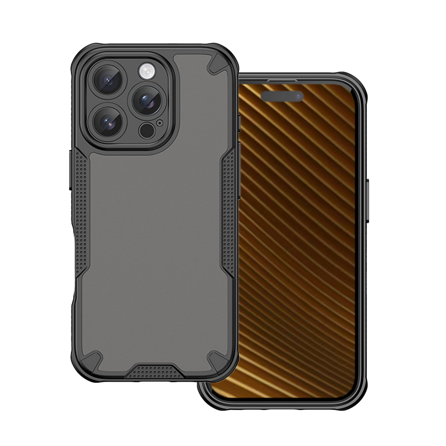 Defender Matēts maciņš for iPhone 16 Pro Max 6,9" melns