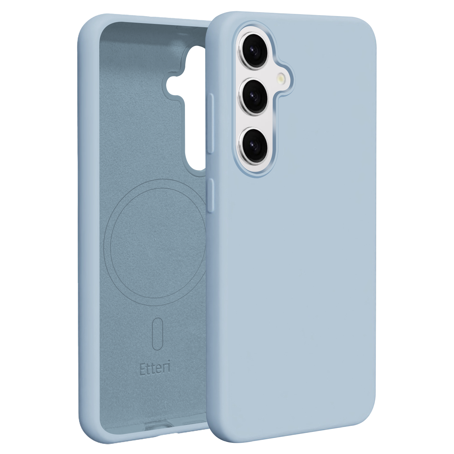 Etteri Silikona Mag maciņš for Samsung Galaxy S25 gaiši zils