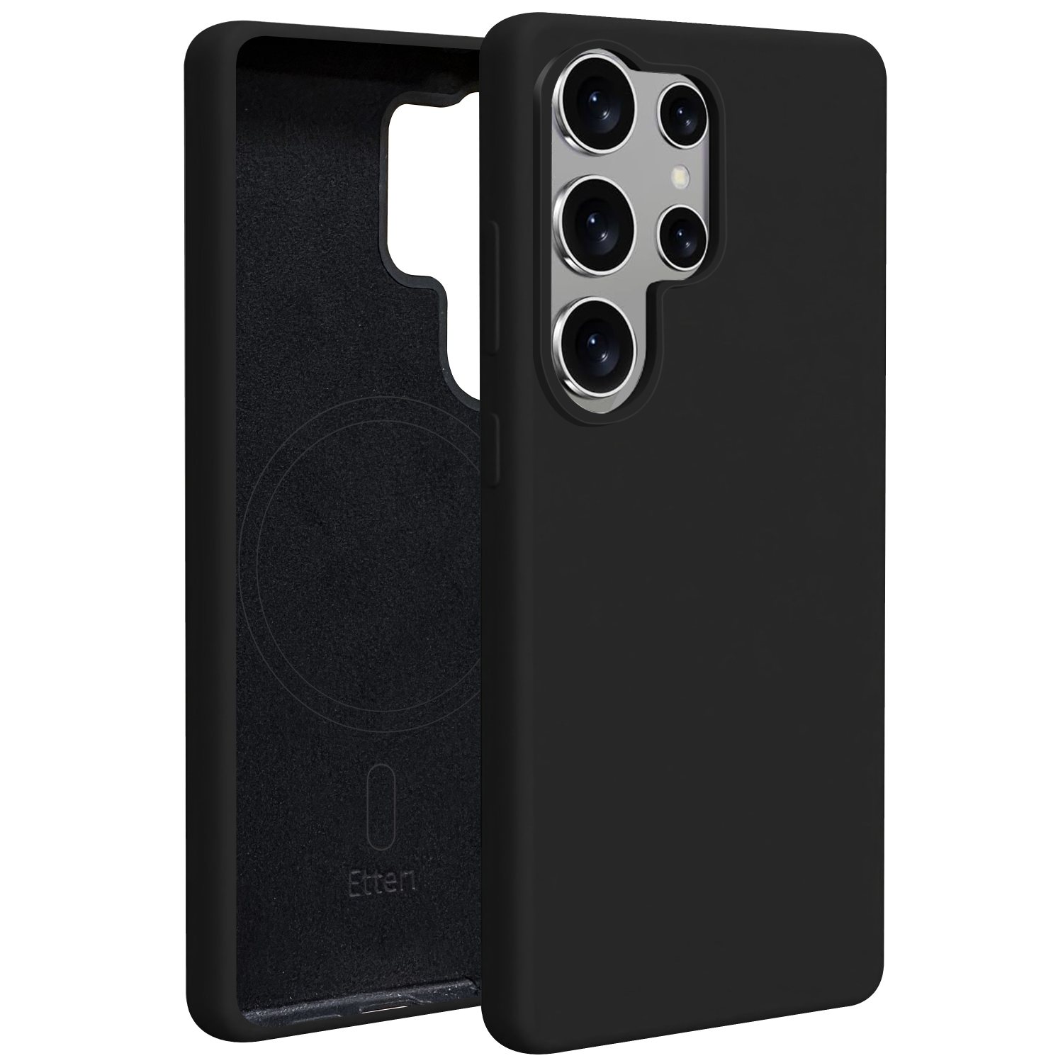 Etteri Silikona Mag maciņš for Samsung Galaxy S25 Ultra melns