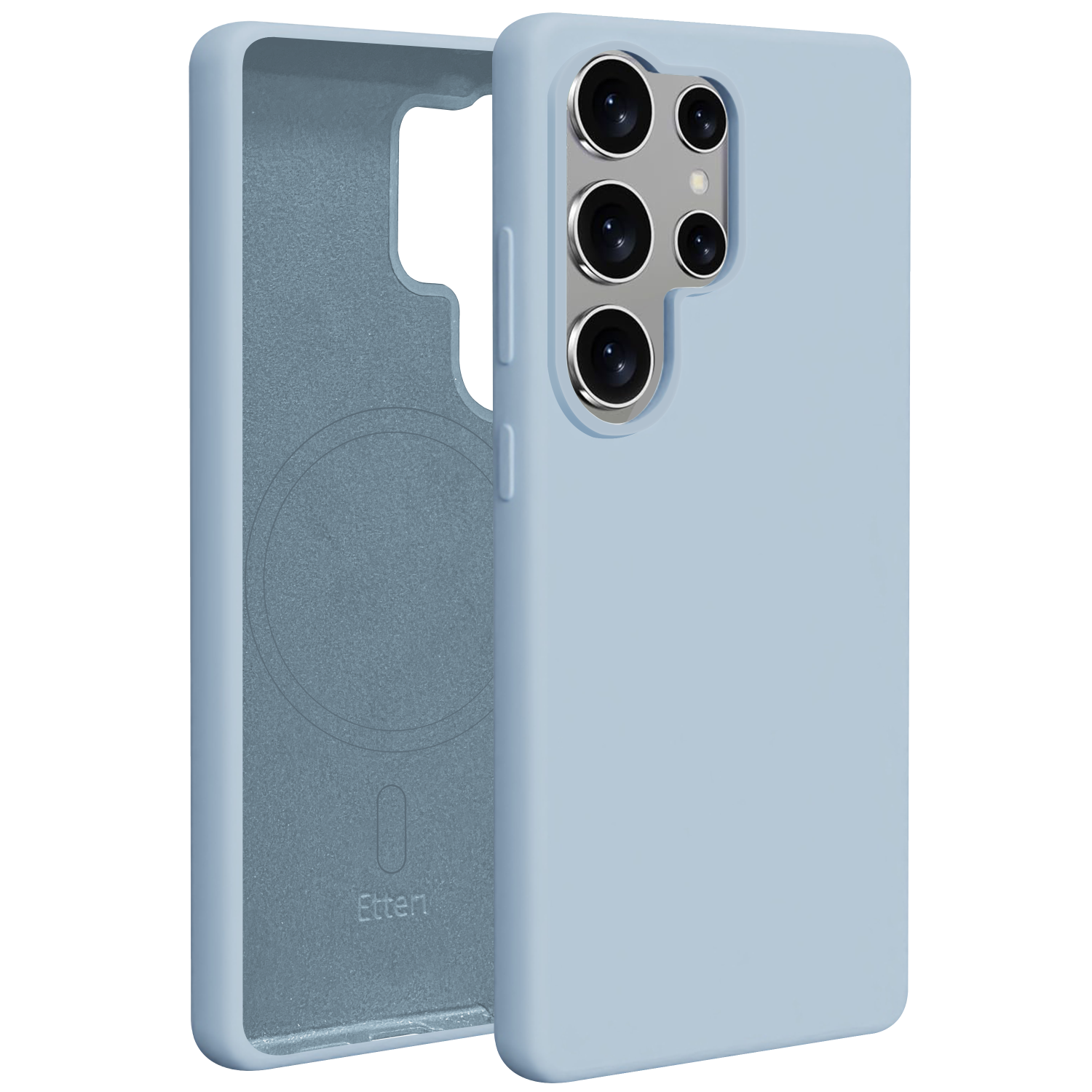 Etteri Silikona Mag maciņš for Samsung Galaxy S25 Ultra gaiši zils