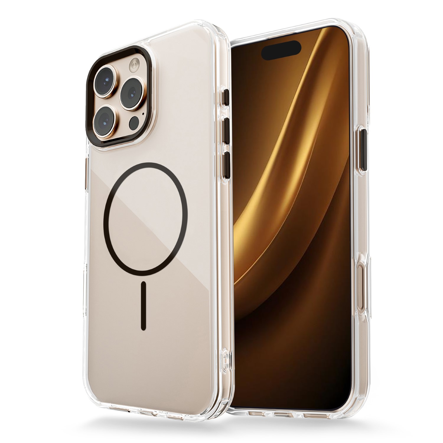 Clear Thin Mag maciņš for iPhone 16 Pro 6,3" melns