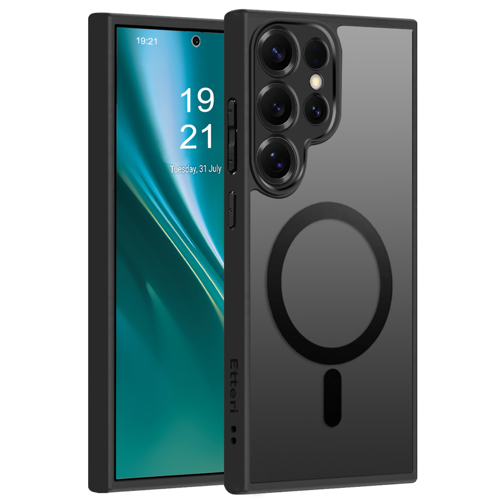 Etteri Matēts Mag maciņš for Samsung Galaxy S25 Ultra melns