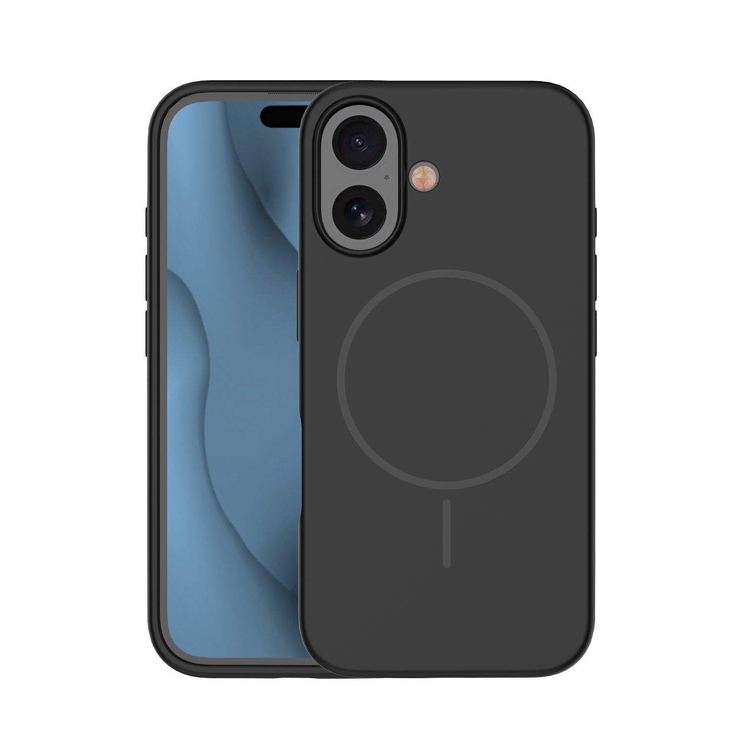 Silikona Thin Mag maciņš for iPhone 16 Pro Max 6,9" melns