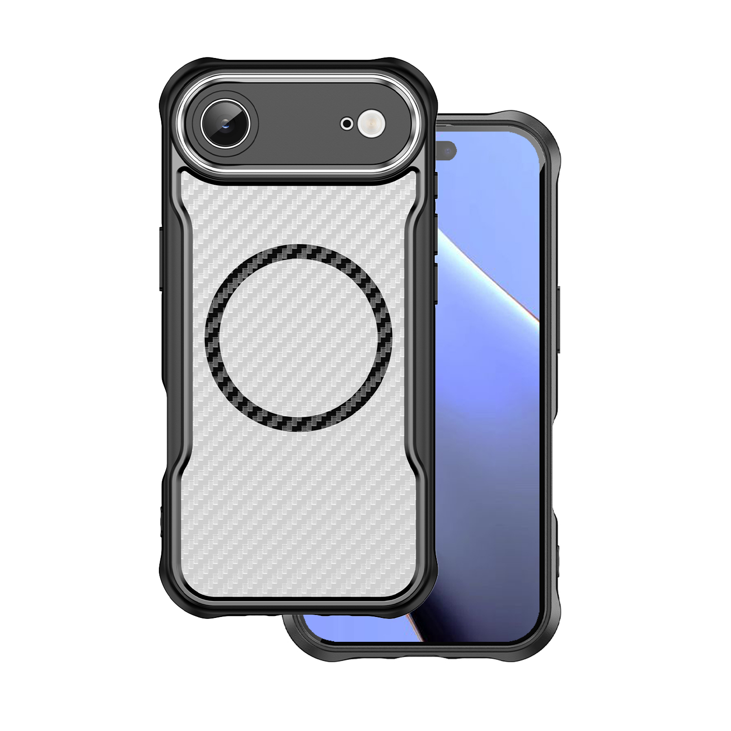 Defender Carbon Mag maciņš for iPhone 17 Air 6,6" melns