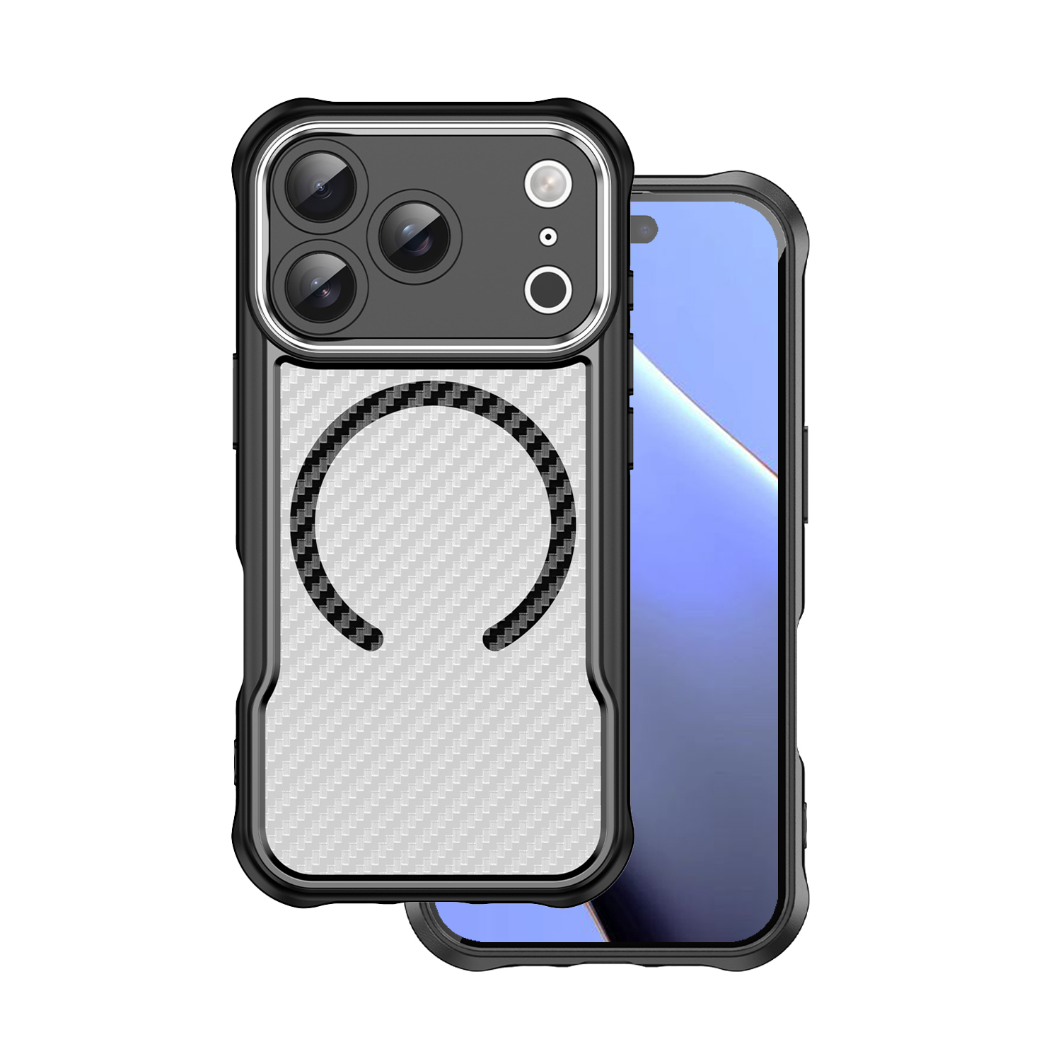 Defender Carbon Mag maciņš for iPhone 17 Pro Max 6,9" melns