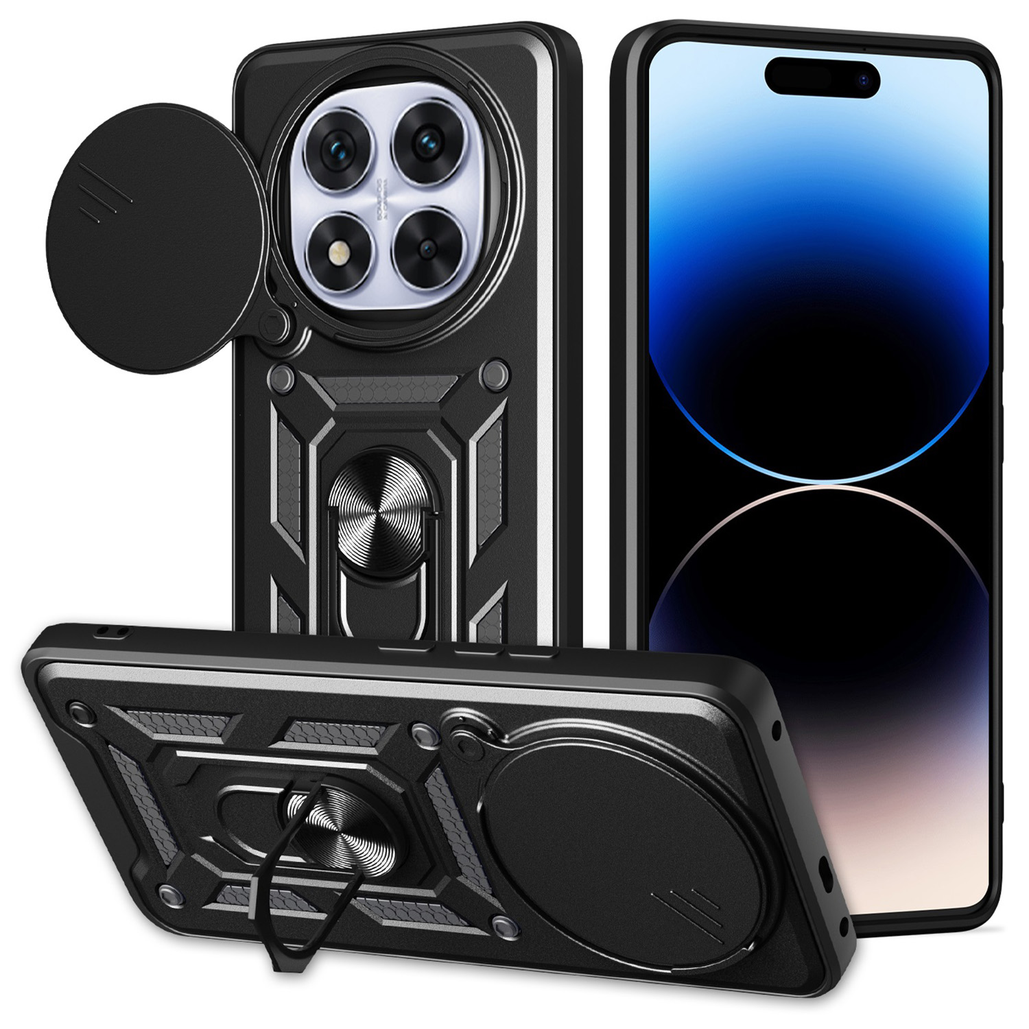 Defender Slide maciņš for Xiaomi Redmi Note 14 Pro Plus 5G (Global) melns