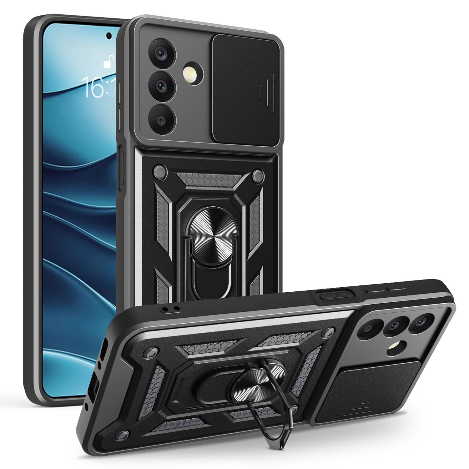Defender Slide maciņš for Samsung Galaxy A17 4G / A17 5G / A26 5G melns
