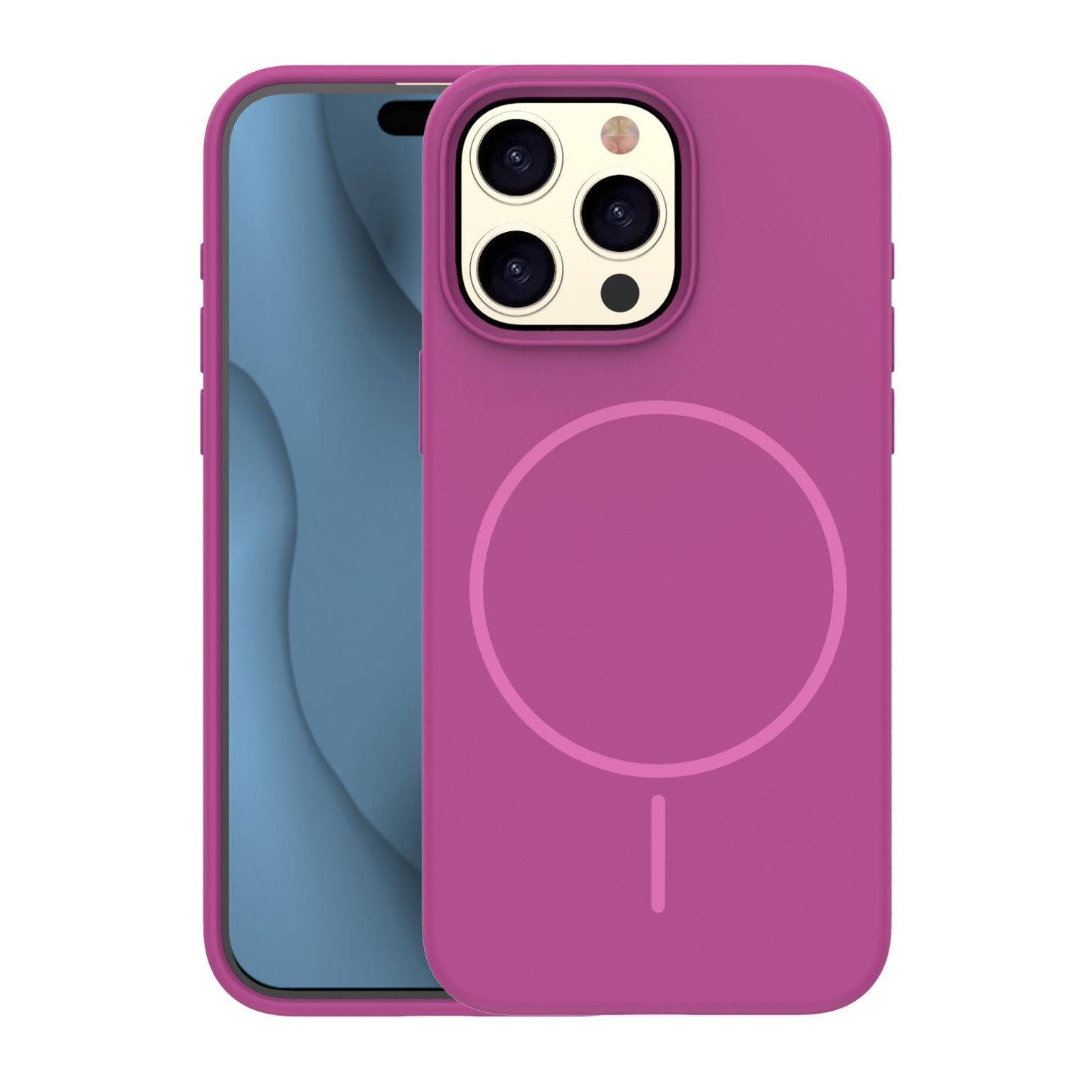 Silikona Thin Mag maciņš for iPhone 16 Pro 6,3" fuschia