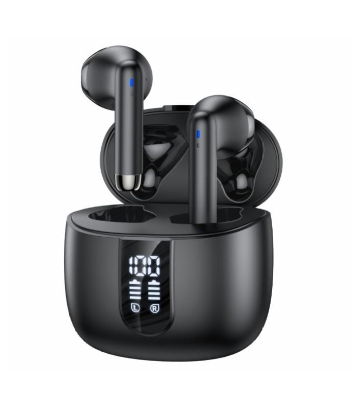 YESIDO EARPHONES TWS22 LED BT5.3 melns