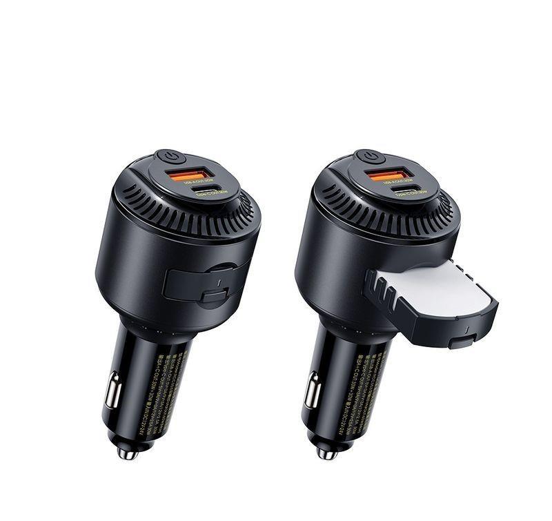 REMAX CAR LĀDĒTĀJS YATOY SERIES WITH SCENT 60W PD QC RCC353 1xUSB + 1XuSB-C melns