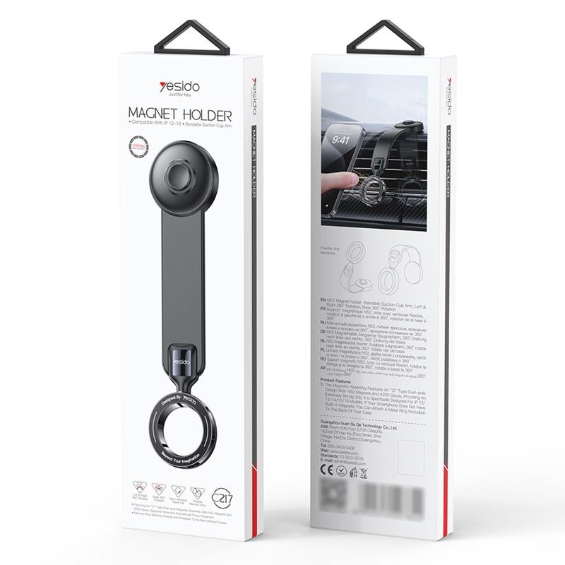 YESIDO MAGNETIC CAR HOLDER C217 MAGSAFE melns
