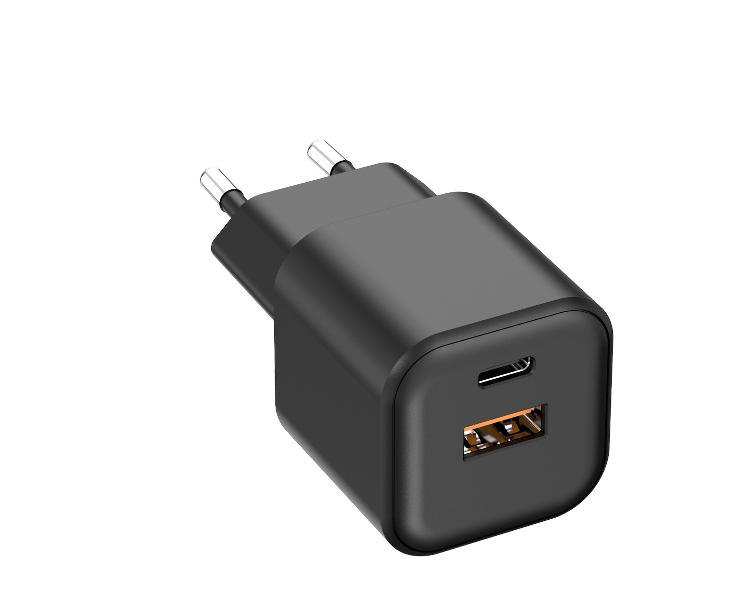 Setty sienas lādētājs USB-A + USB-C 35W LSGaN-AC-351 melns