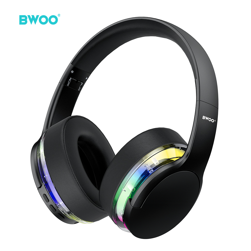 BWOO ANC Bezvadu Headphone Premuim Sound Quality BW587 melns