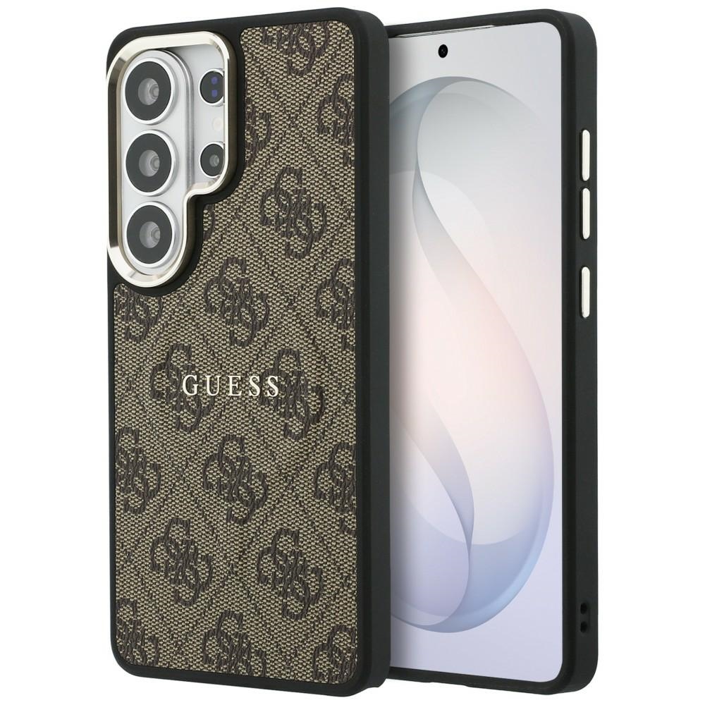 GUESS maciņš for SAMSUNG S26 Ultra GUHMS26LP4MSEGCW (4G Embossed Ring MagSafe) brūns