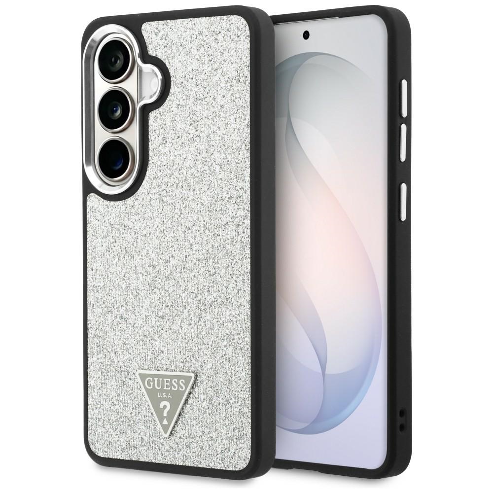 Guess maciņš Fixed Glitter Triangle MagSafe for Samsung Galaxy S26 sudraba