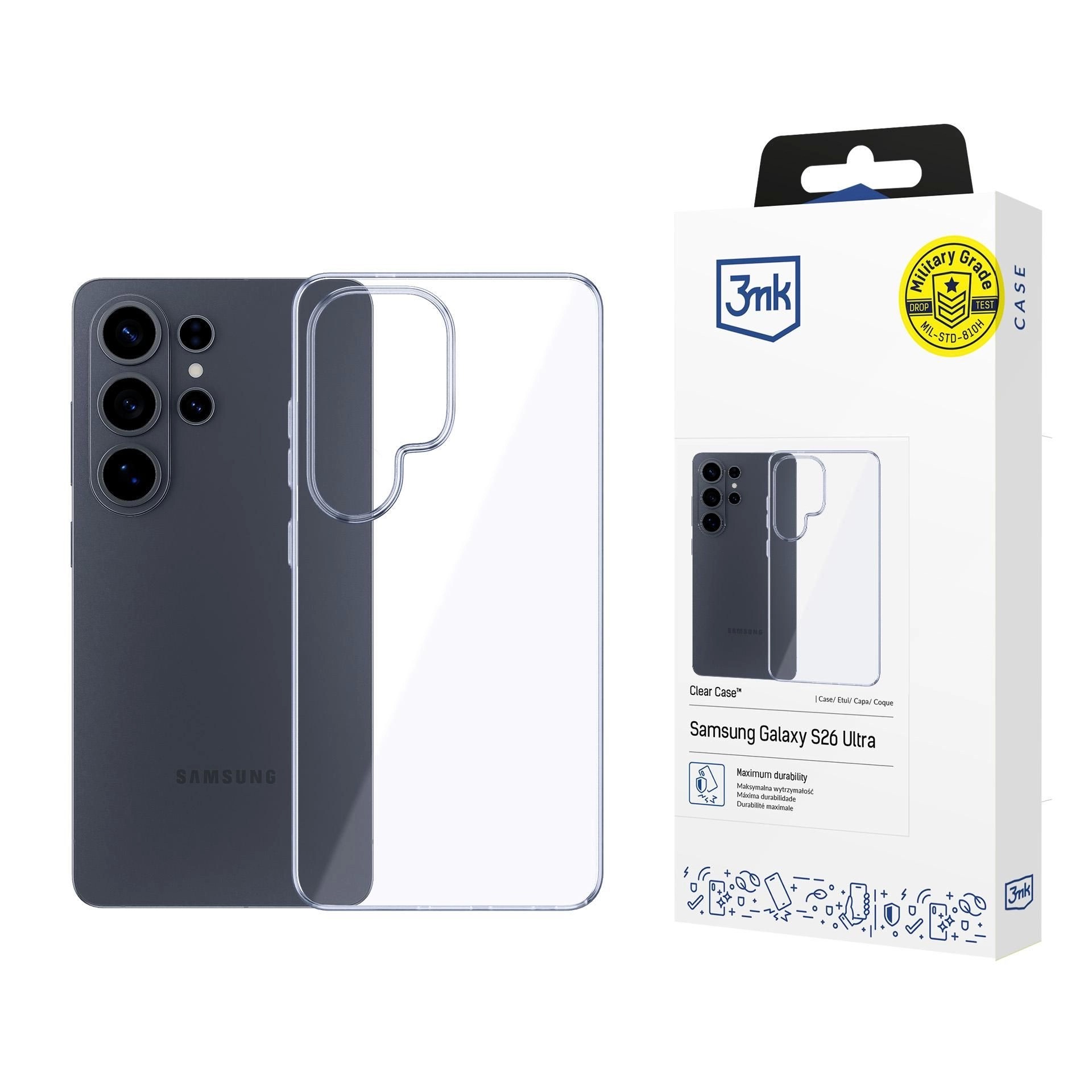 3mk caurspīdīgs korpuss Samsung Galaxy S26 Ultra - caurspīdīgs