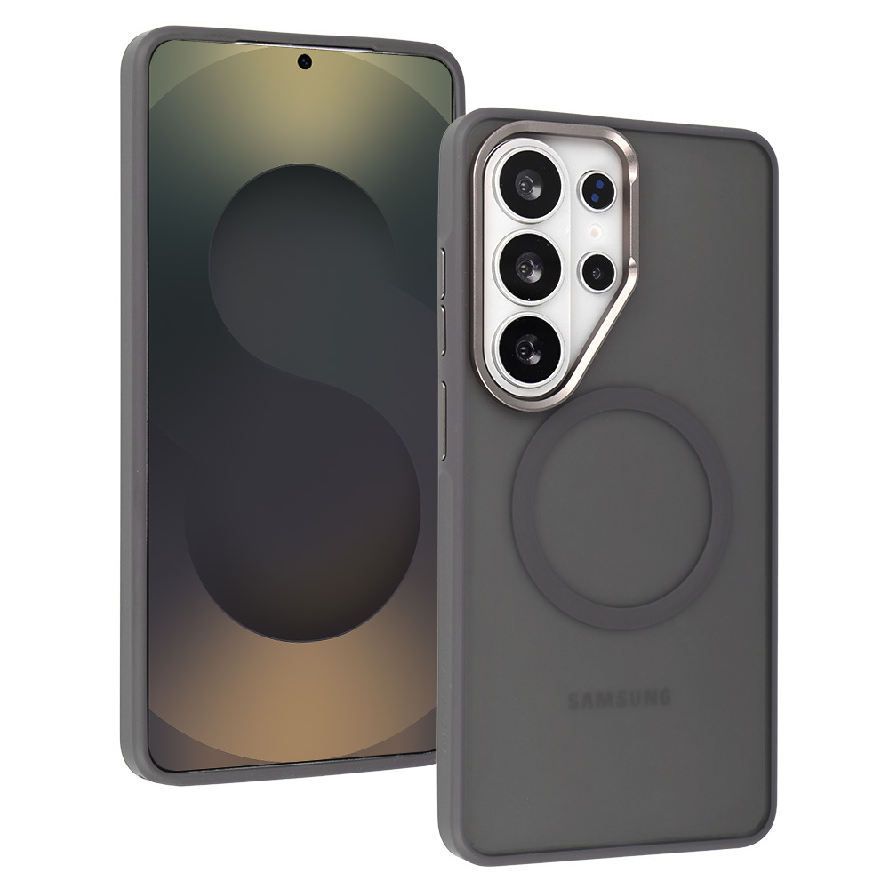 Liavec Soft Maciņš Metal Frame for Samsung Galaxy S26 Ultra pelēks