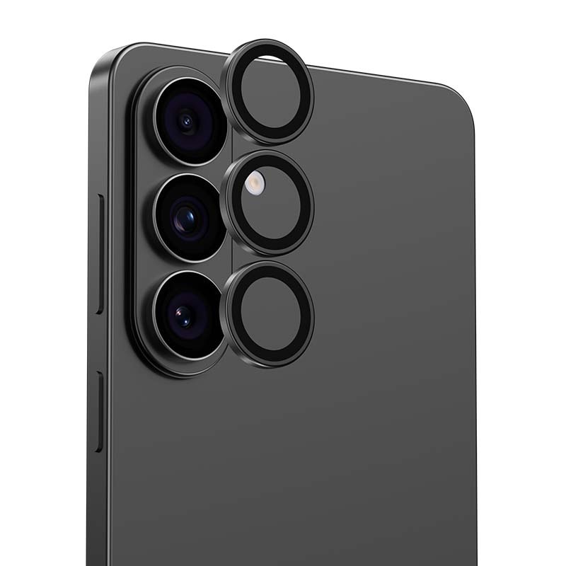 Benks rūdīta stikla stikls Warrior Lens Protector kameras aizsargstikls priekš Samsung Galaxy S26/S26 Plus (lēca 3 gab.) melns