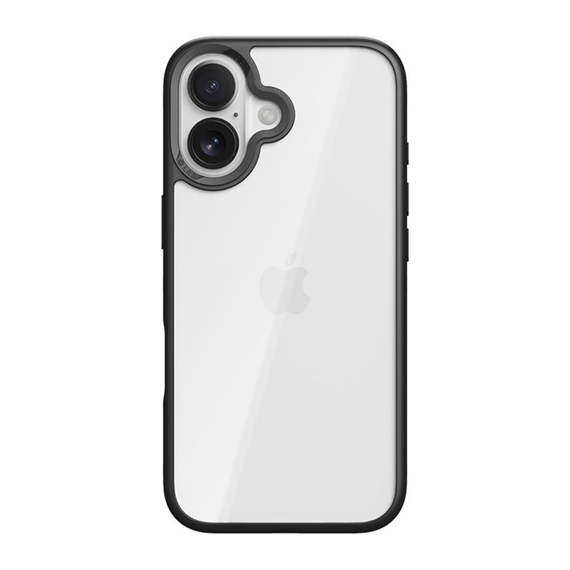 Rock Guard Lens Protection Series Maciņš for Iphone 17 caurspīdīgs-melns