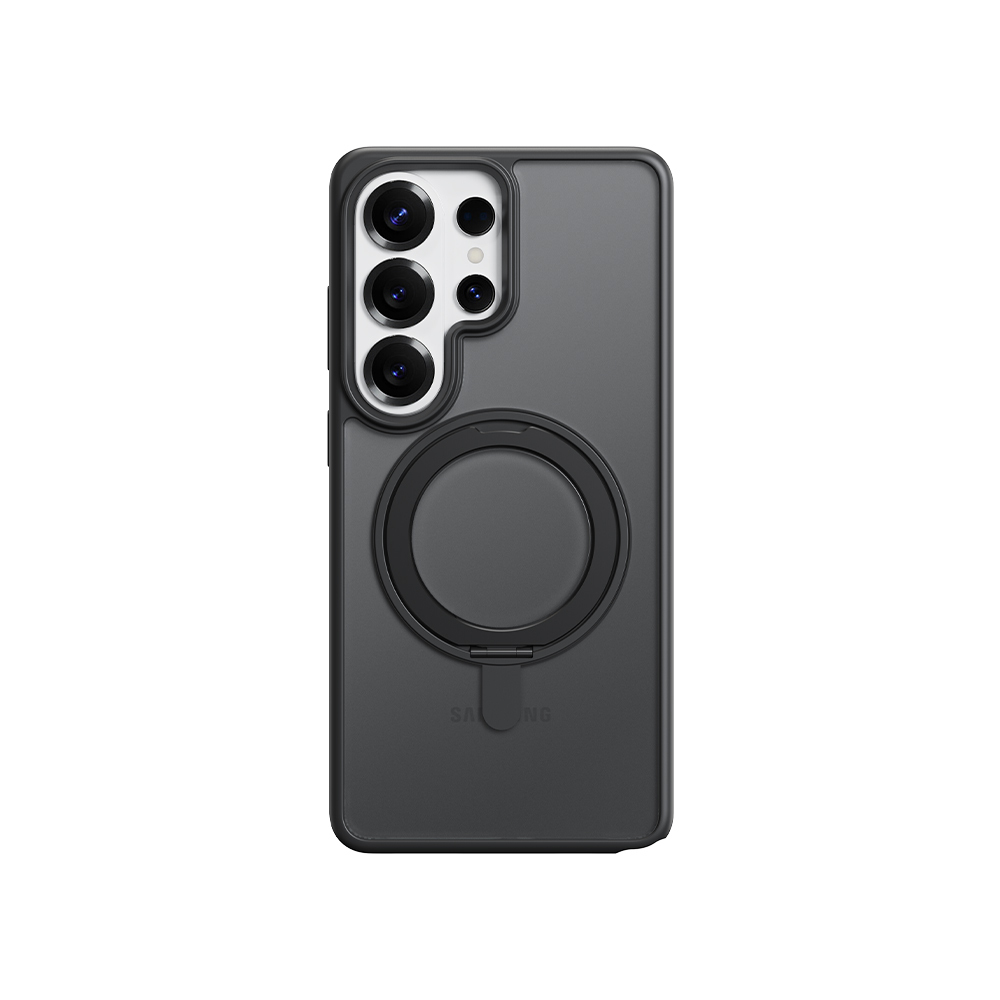 Rock Rotating Statīvs Soft Touch Series Magnetic for Samsung Galaxy S26 melns