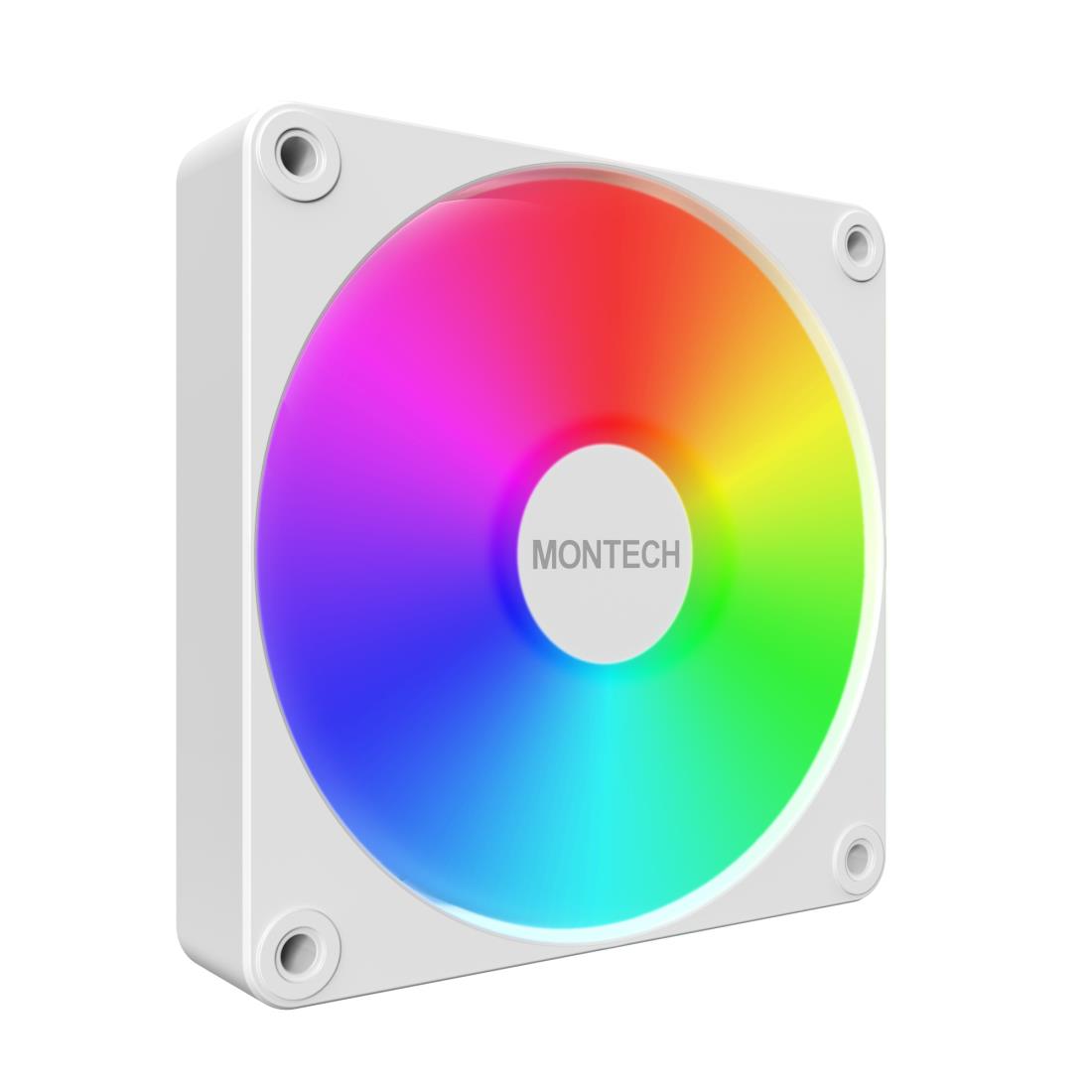 Montech korpusa ventilators 120mm GF120R V2 ARGB PWM balts