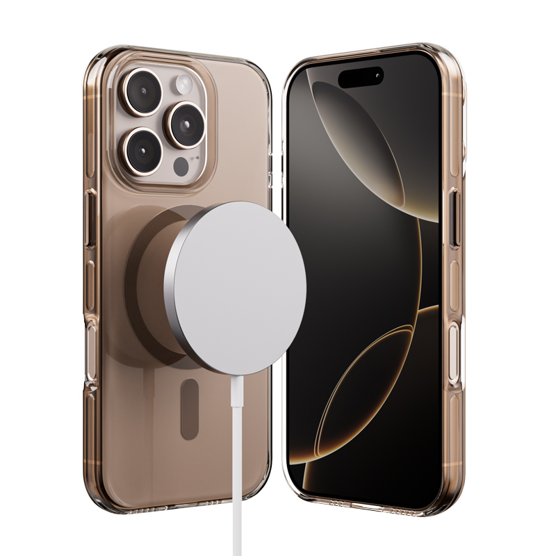 Crong Clear MAG Pro - iPhone 16 Pro Max MagSafe maciņš (Desert)