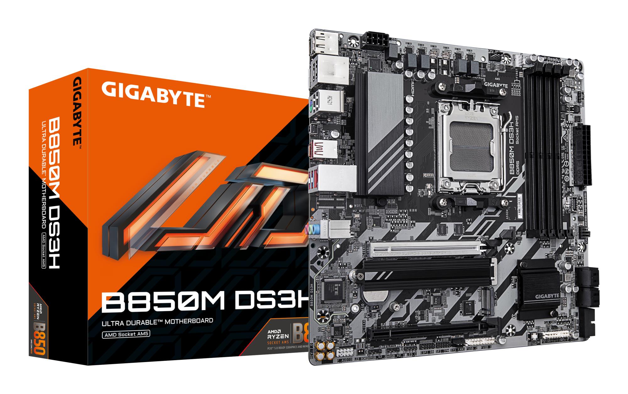 Mātesplate GIGABYTE AMD B850 Socket AM5 Micro-ATX DDR5 4 sloti
